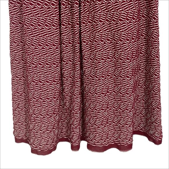 Anthropologie Maeve Red Textured Knit Short Sleeve Dora Dress Size Small - Picture 5 of 8